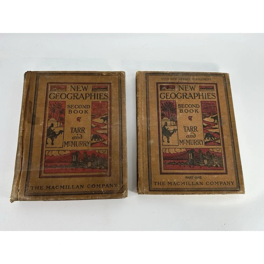 New Geographies Second Book by Ralph S. Tarr & Frank M. McMurry 2 Book Lot